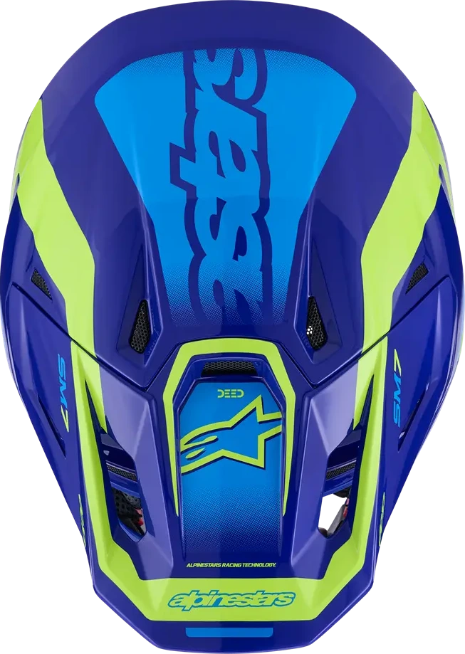 HELMET SM7 DEED BLUE/YEL XS