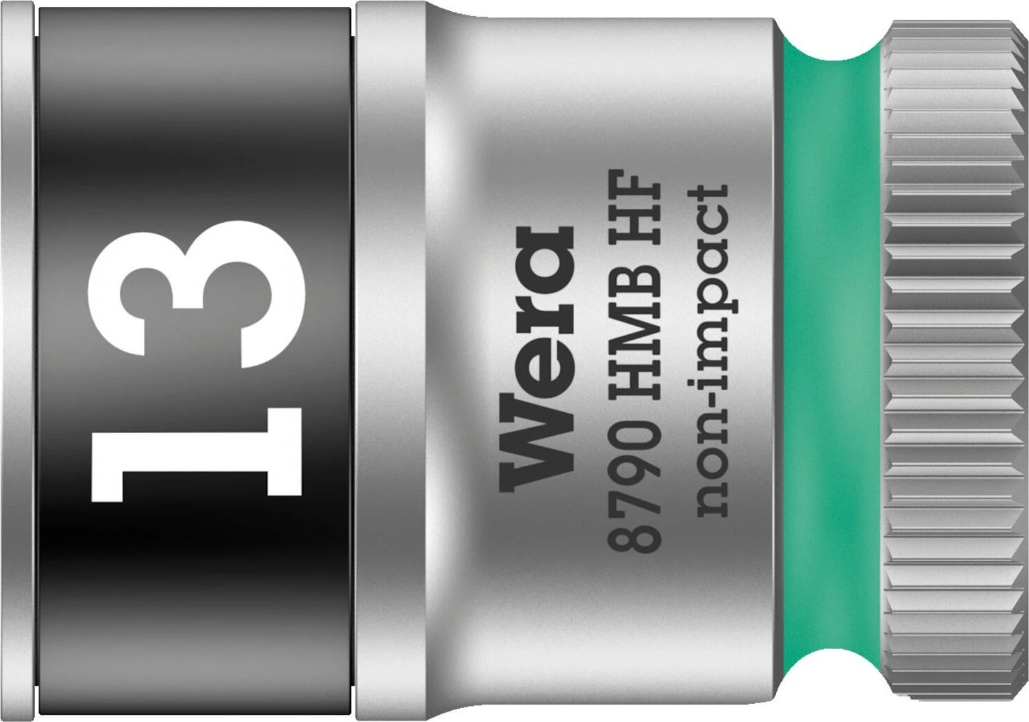 Wera Zyklop 3/8" socket with holding function - Metric 13.0, 13 mm, Chrome