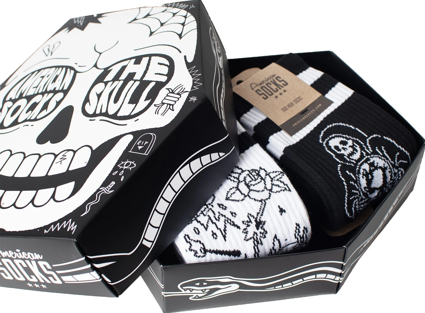 American Socks The Skull gift box, Multi-color, One size fits most