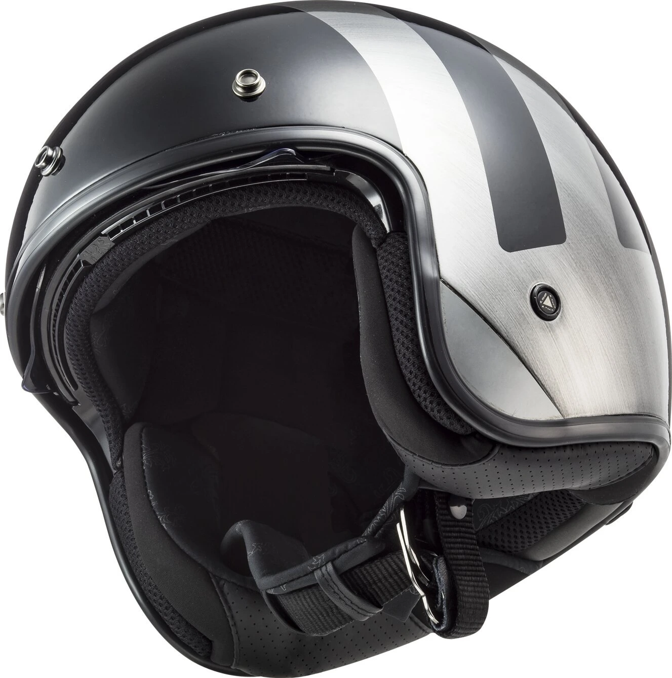 LS2 Bob II Lines helmet lines, Black, XS, Gloss