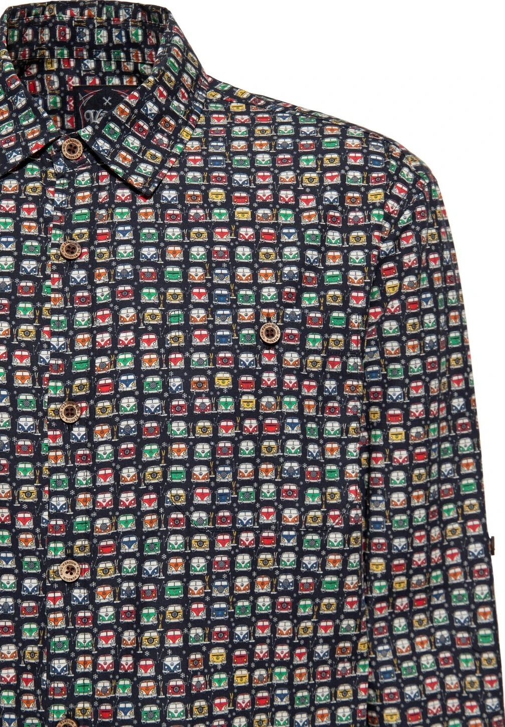 King Kerosin AOP shirt, off Black, Black, S