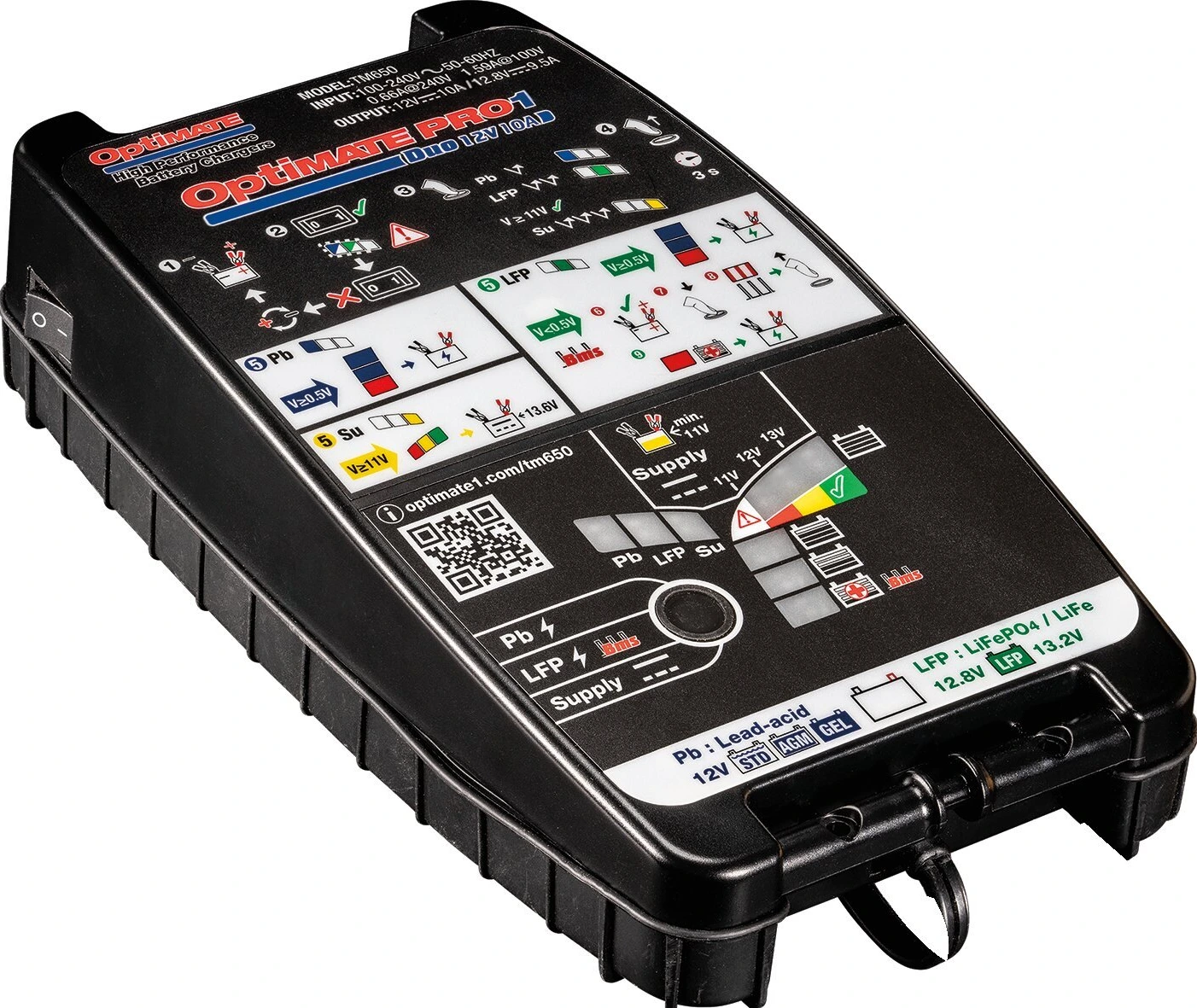 Tecmate OptiMATE, Pro 1 DUO 12B 10A battery charger