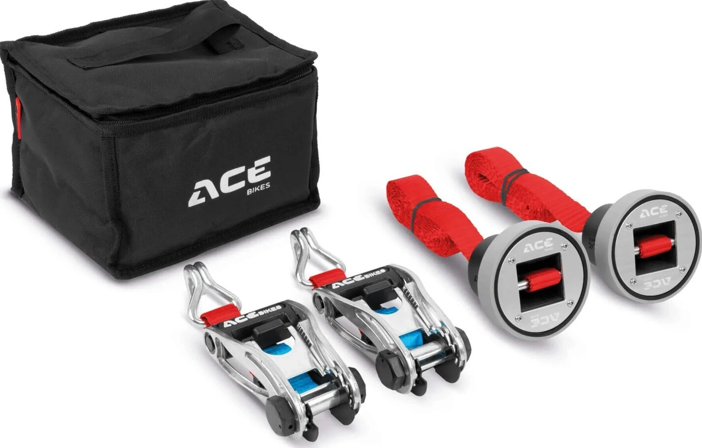 AceBikes, CapStrap BMW open axle tie-down system