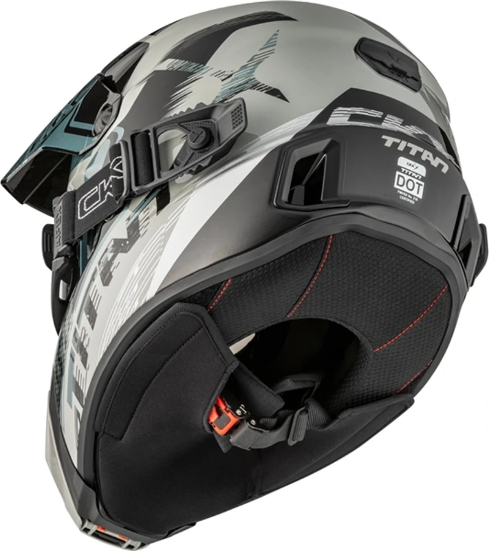 CKX Helmet Titan AMS Concordia Grey Gloss + Goggles, M