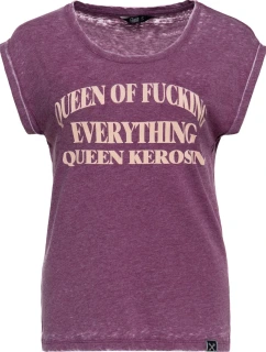 Queen Kerosin Queen of everything t-shirt plum