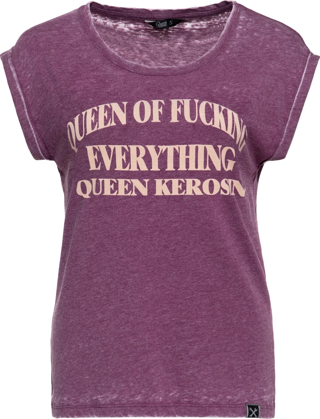 Queen Kerosin Queen of everything t-shirt plum, Purple, XL