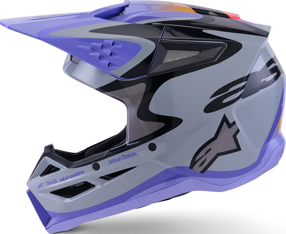 HELMET SM3 JETTSON GRAY/PUR/BLK XS