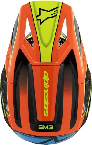 Alpinestars Helmet SM3 Youth Fray Black/Orange/YEllow Fluo, YS 48-49cm