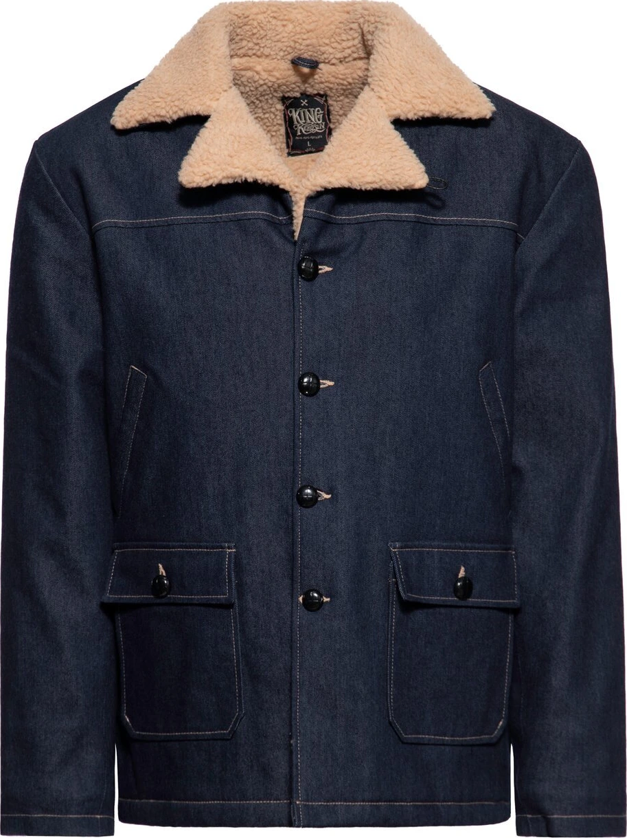 King Kerosin Jeans jacket dark blue wash, L