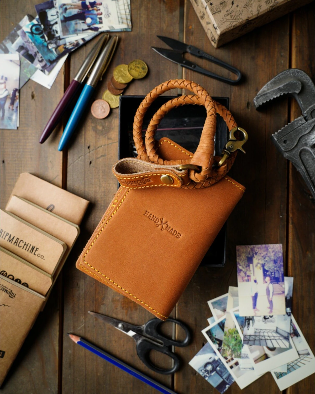 Trip Machine Explorer wallet, vintage tan