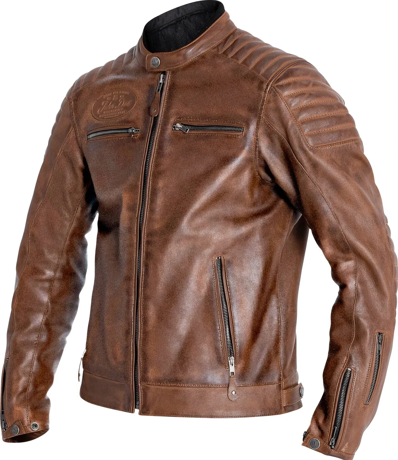 JACKET DEXTER LEATHER BROWN 3XL