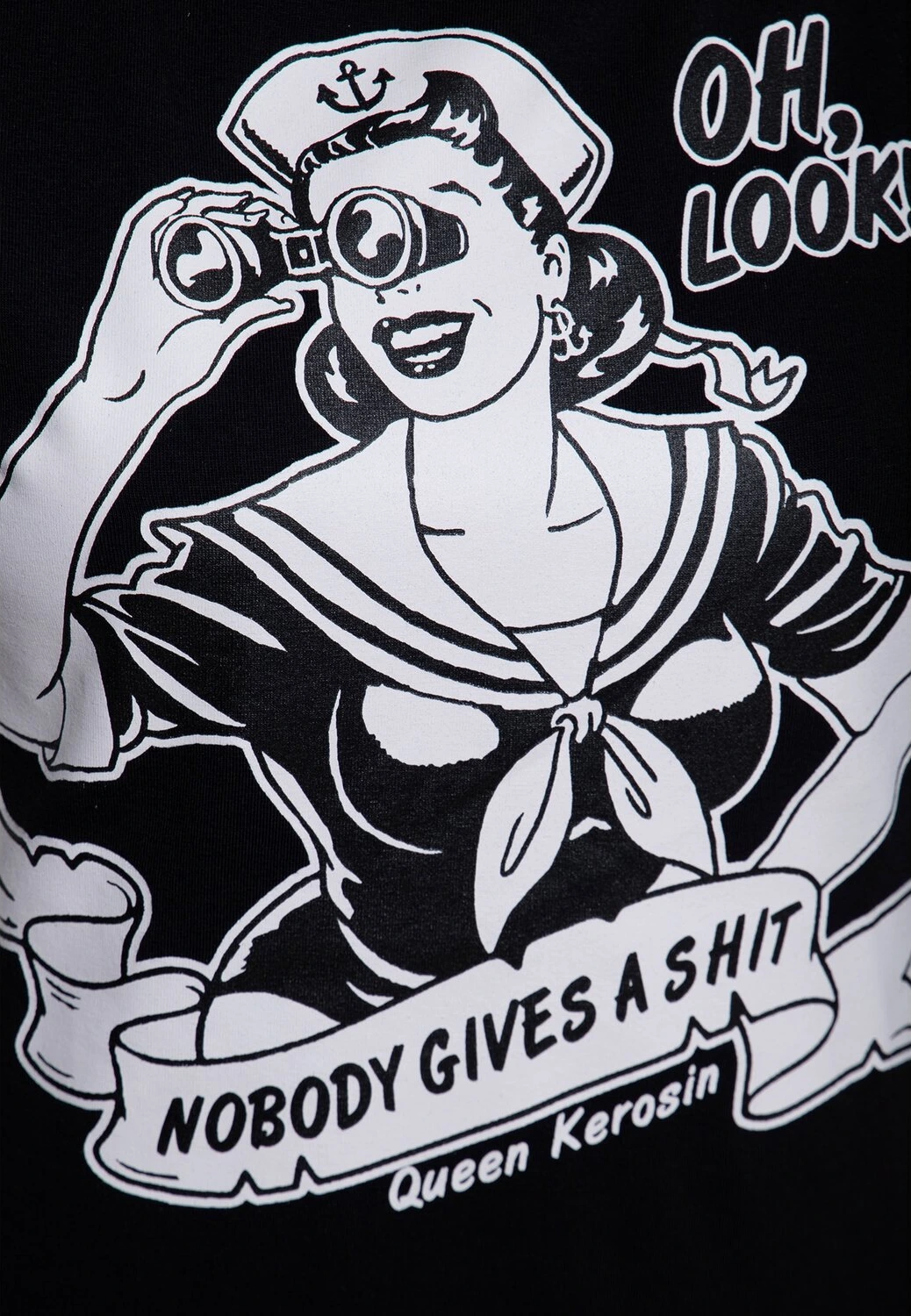 Queen Kerosin Nobody Gives A Shit t-shirt, Black, S