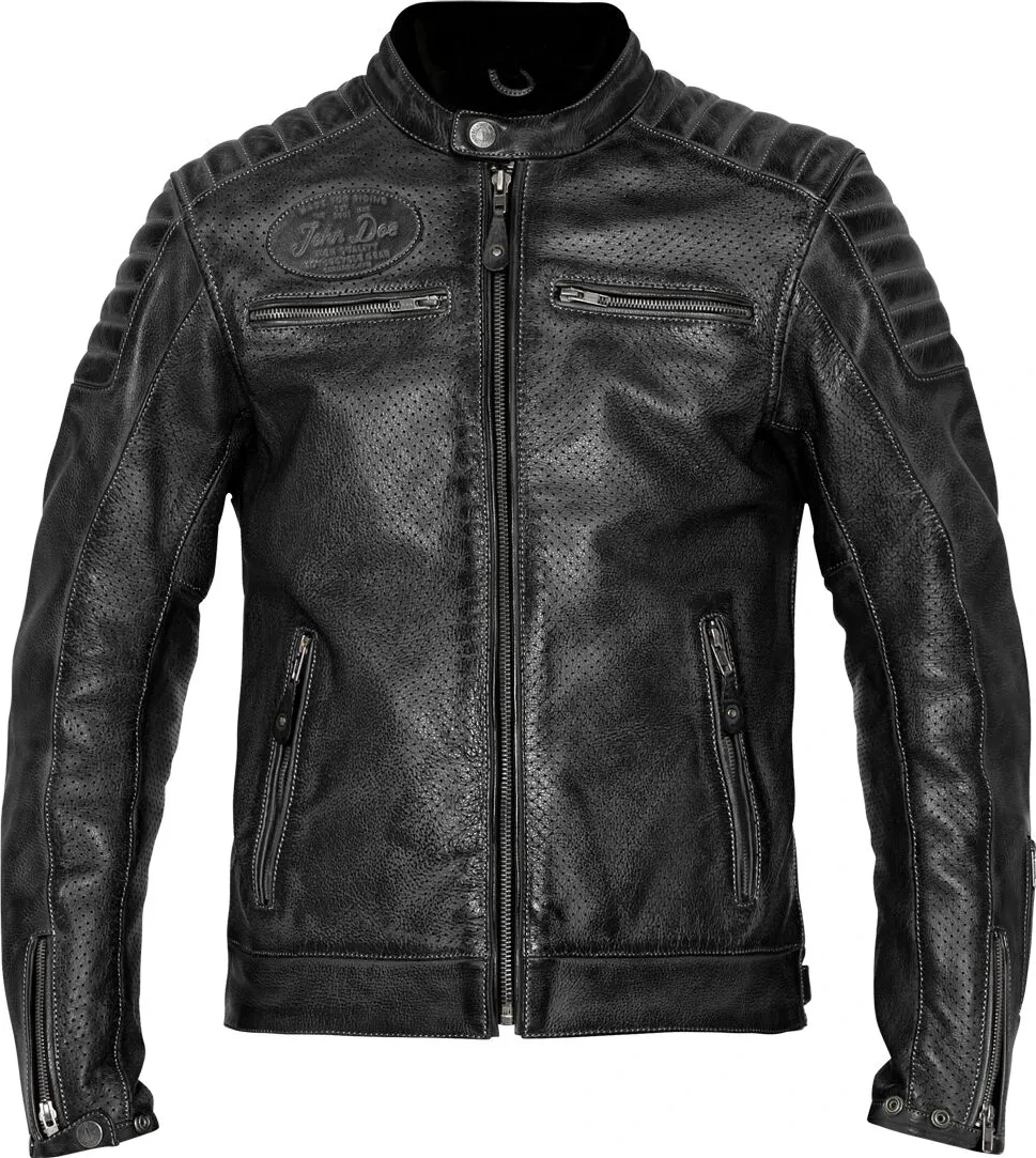 JACKET STORM LEATHER BLACK 3XL