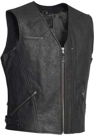 Halvarssons Leather vest Cut Black L
