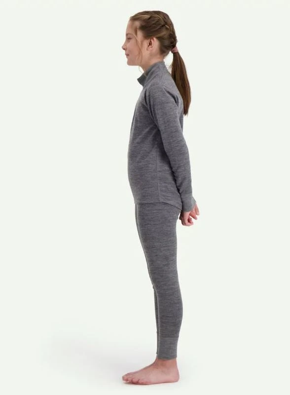 Grey — Svala Merino Extra Warm kids underwear set grey, 140
