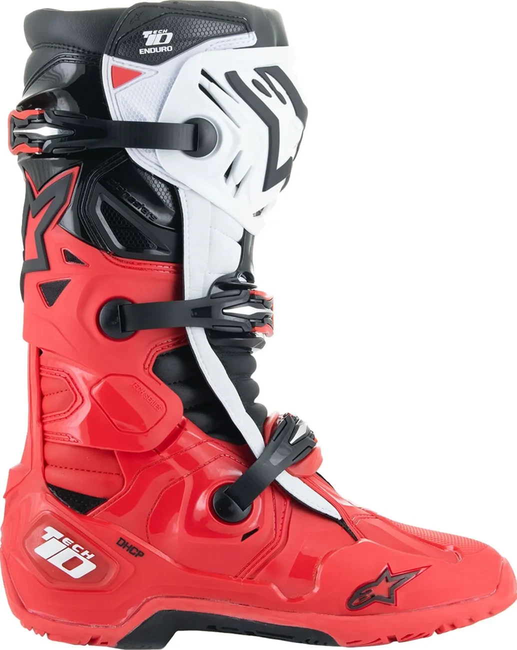 BOOT TECH 10 ENDURO BRIGHT RED/BLACK/WHITE 7