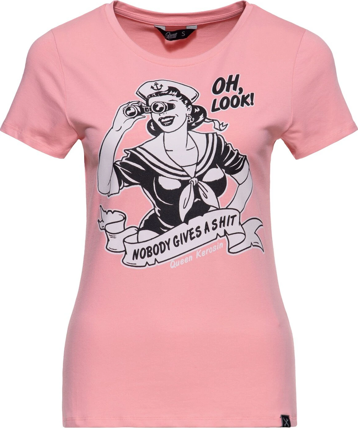 Queen Kerosin Nobody Gives A Shit t-shirt rose, Pink, S