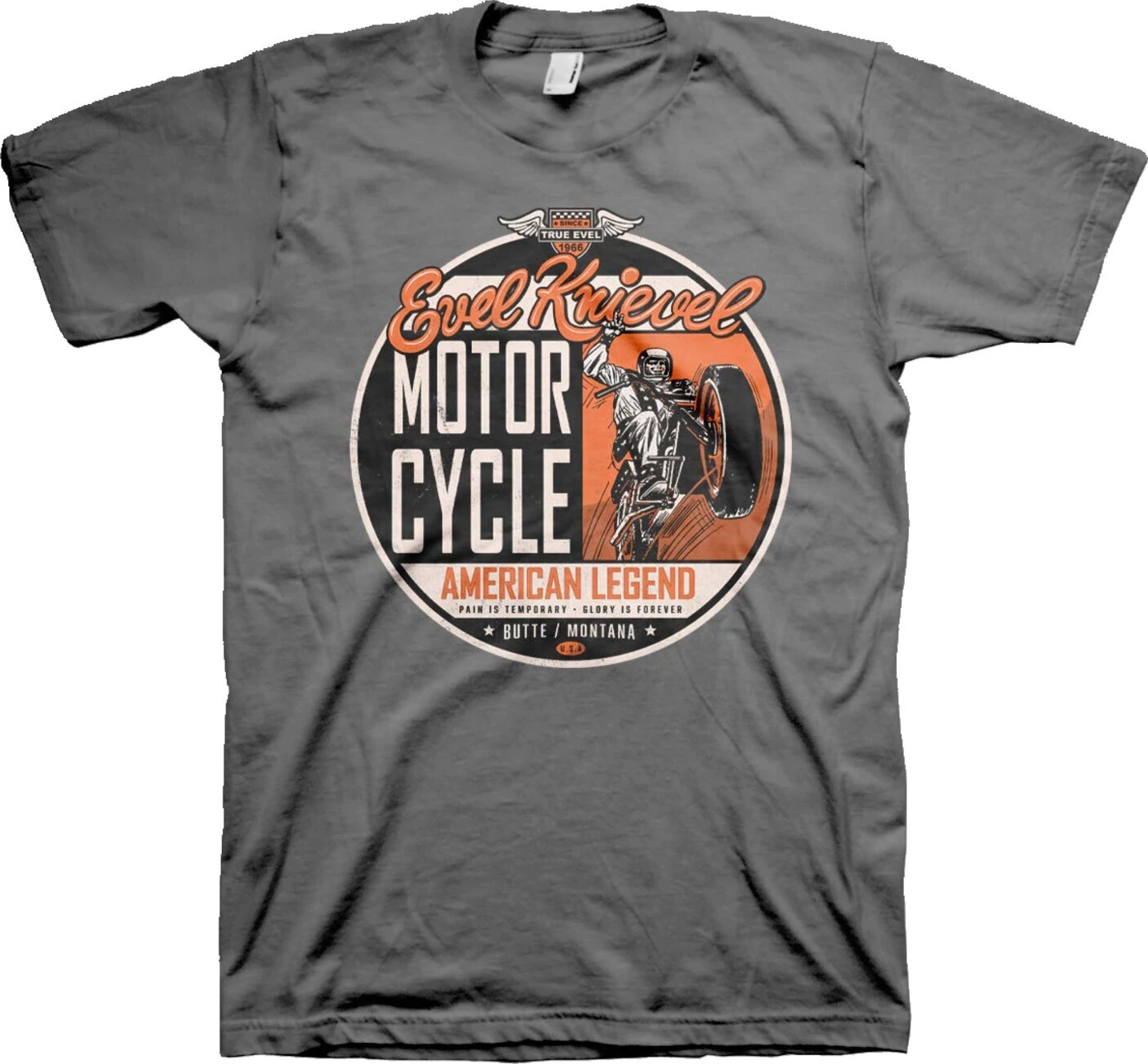 Evel Knievel American Legend T-shirt, dark grey, S