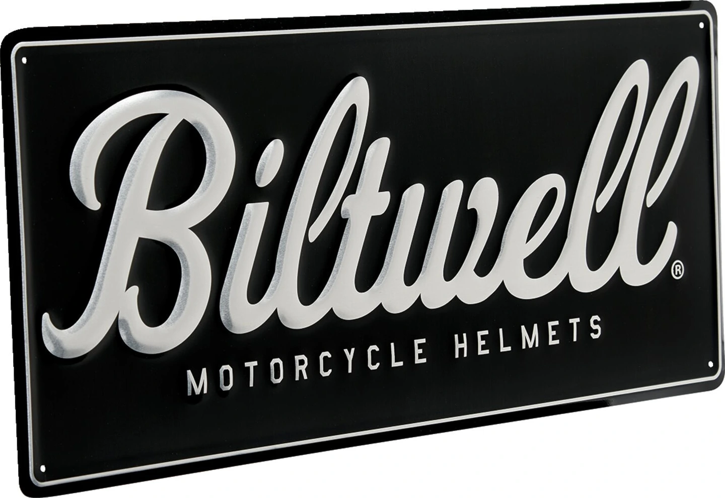 Biltwell Script shop sign black/aluminum