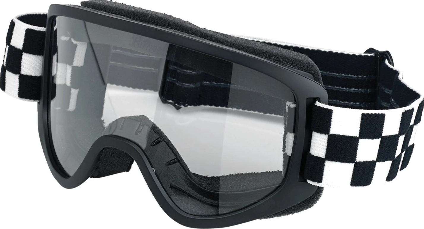 Biltwell Moto 2.0 Checkers goggles, Black, white