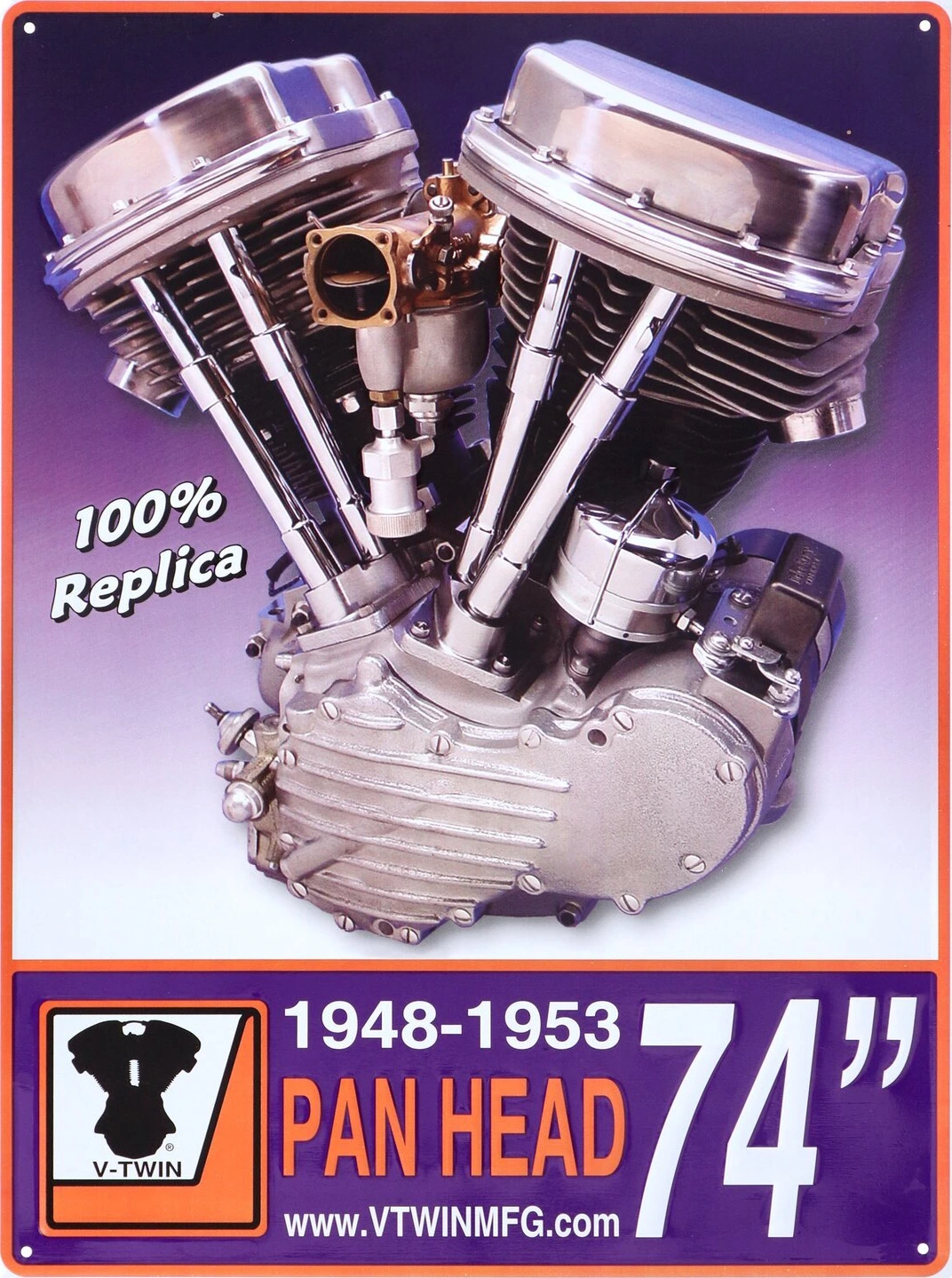 V-Twin Mfg, motor plaque V-Twin engine models