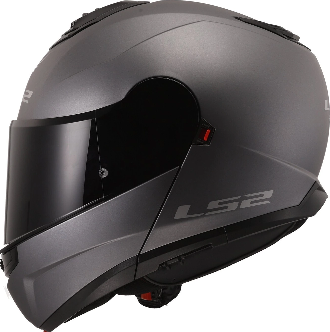 LS2 Strobe II helmet, titanium, M, matt