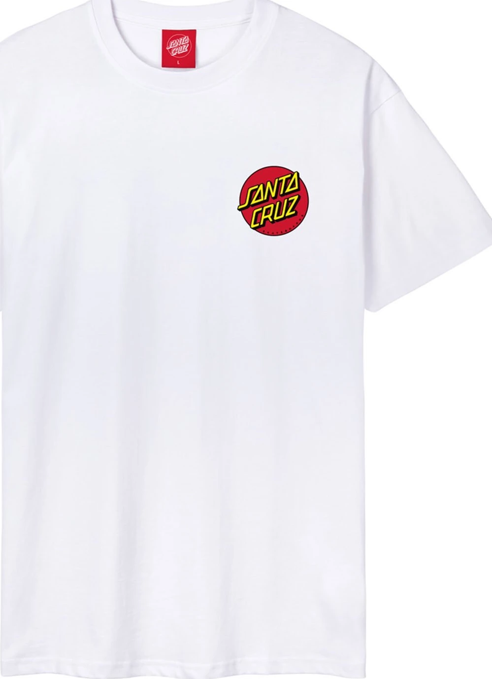 Santa Cruz Dot Chest t-shirt, White, S