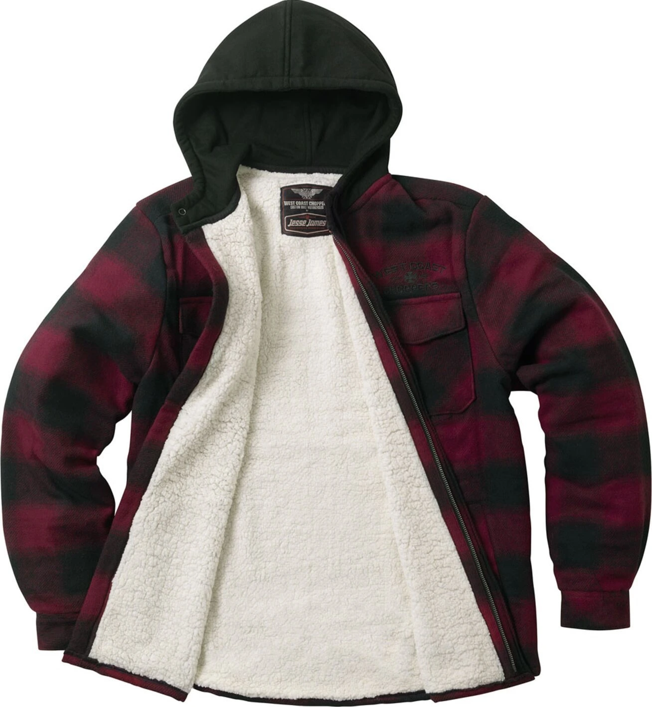 WCC Hell Bent Flannel jacket, Red, black, XL