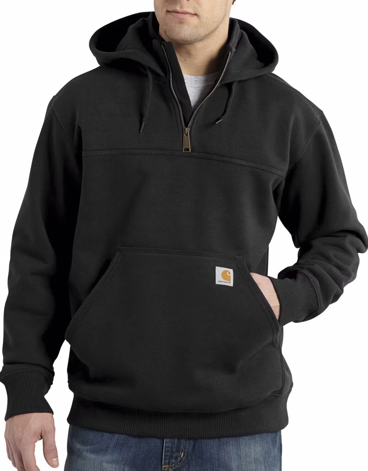 Carhartt Heavyweight Quarter zip hoodie, Black, L