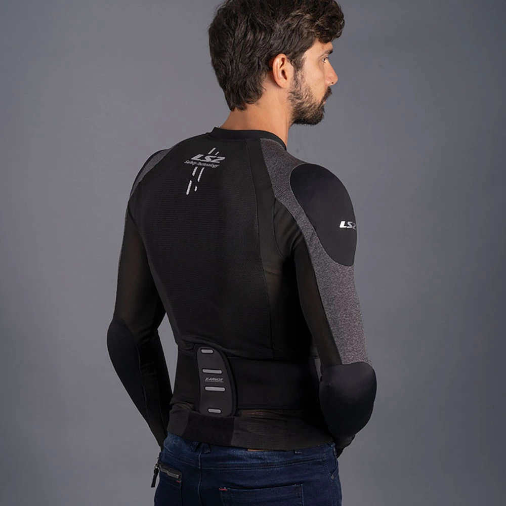 LS2 X-Armor Man Jacket - XS-S, Black Silver