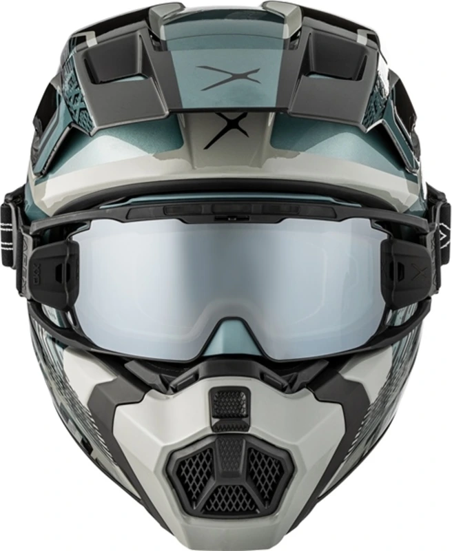CKX Helmet Titan AMS Concordia Grey Gloss + Goggles, M