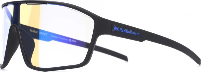 Spect Red Bull Daft Pro Sunglasses Soft Black w Photochromic Blue Mirror lens