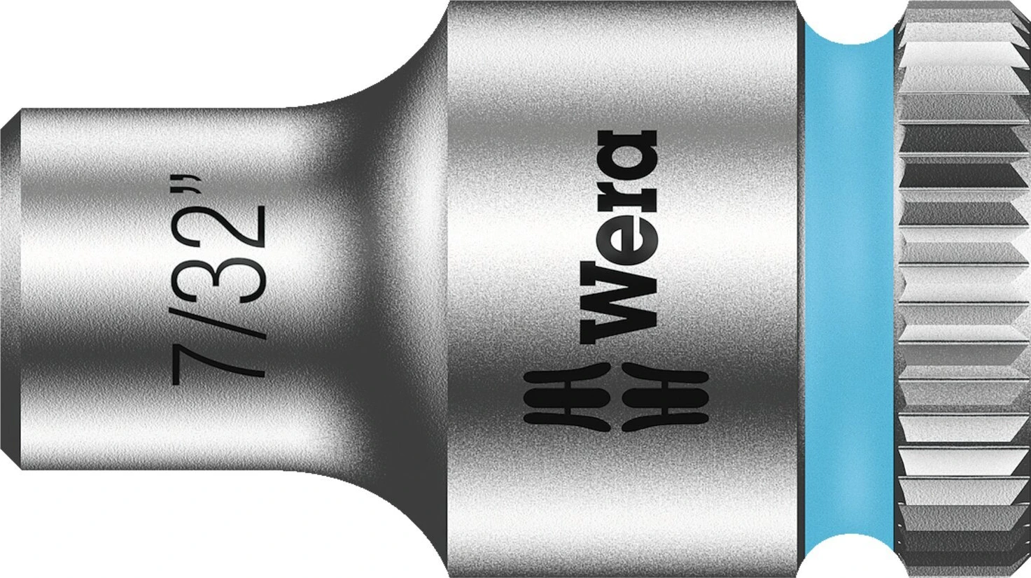 Wera Zyklop 1/4" socket - US sizes 7/32", 23 mm, Chrome