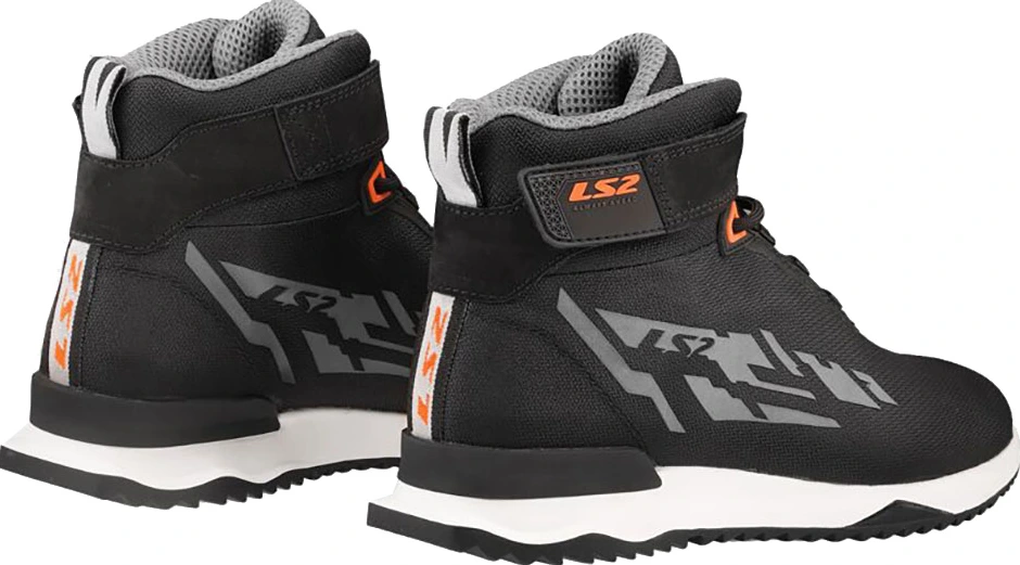 LS2 Acrux Man Boots - BLACK H-V ORANGE, 46