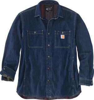 Carhartt Denim Fleece lined shirt glacier