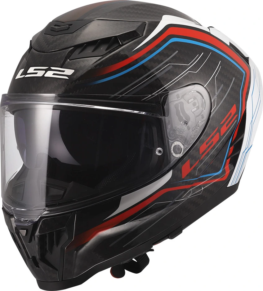 LS2 FF807 DRAGON SUBIC ķivere - L, balta zila sarkana
