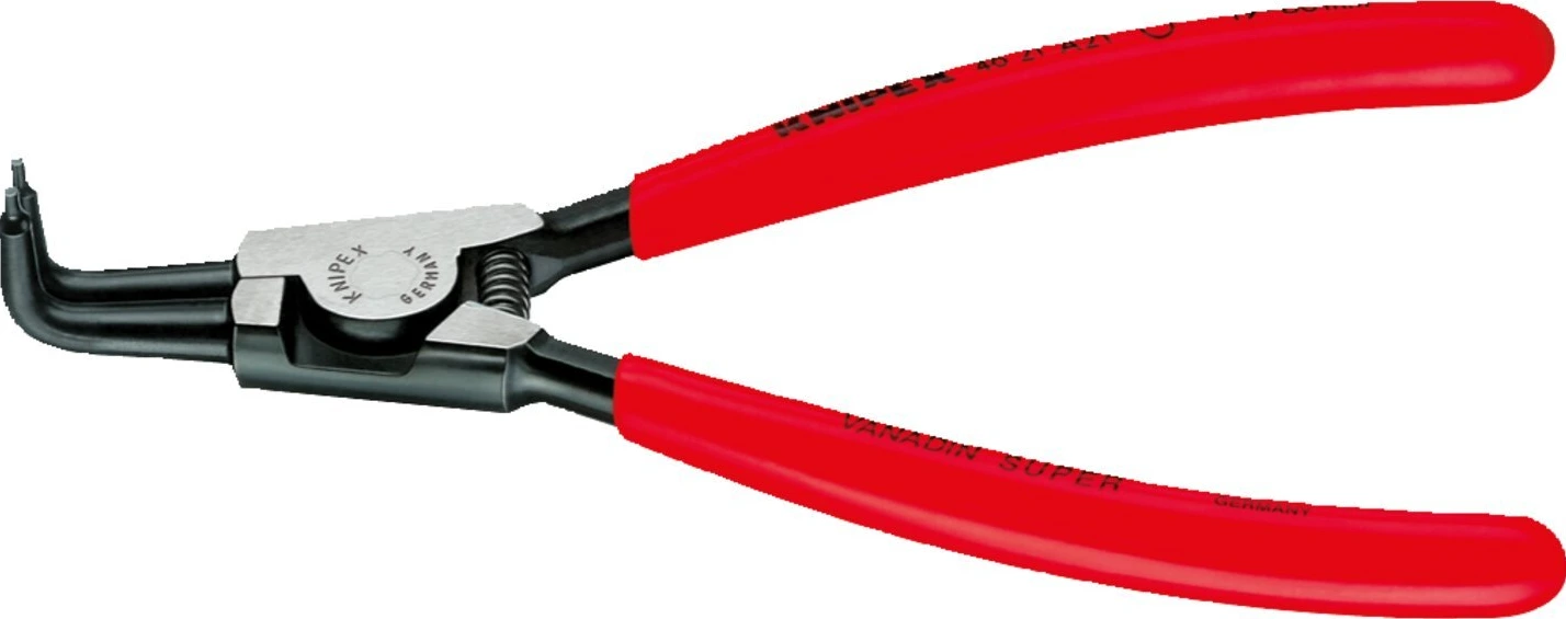 Knipex external circlip pliers with 90° angled tips, Black, 170 mm