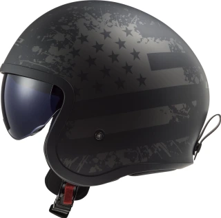 LS2 Spitfire II black Flag helmet