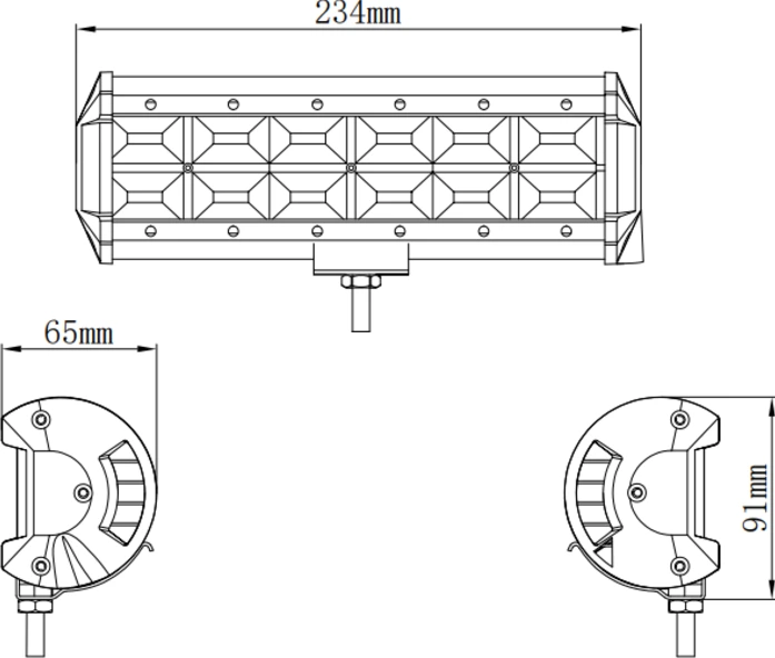 Kinwons Led Bar 10-32V 144W Flood