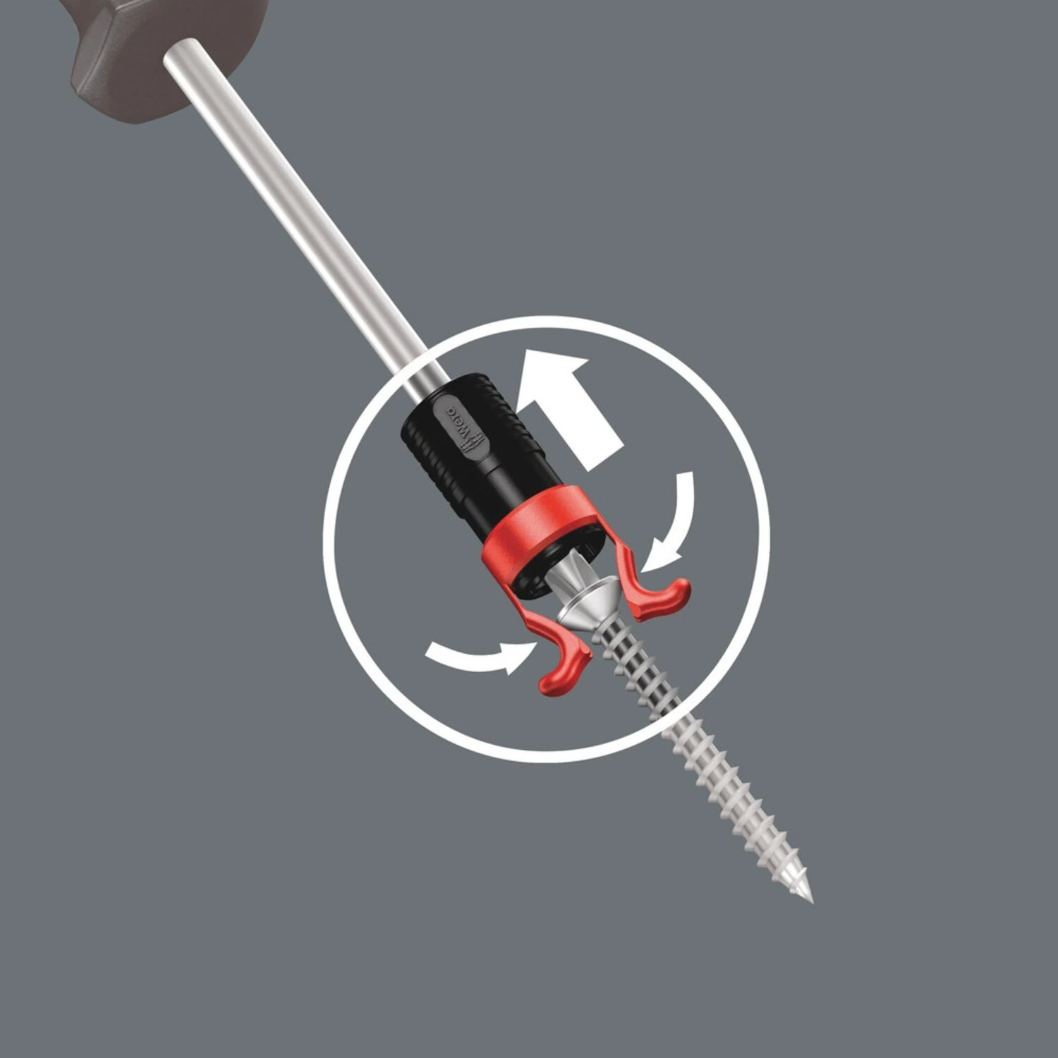 Wera Screw-Gripper tvirtinimas prie atsuktuvų ašmenų