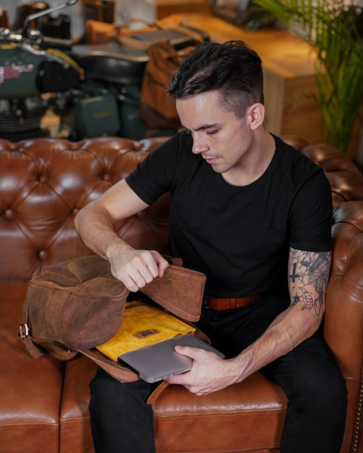 Trip Machine Eastwood backpack, tobacco