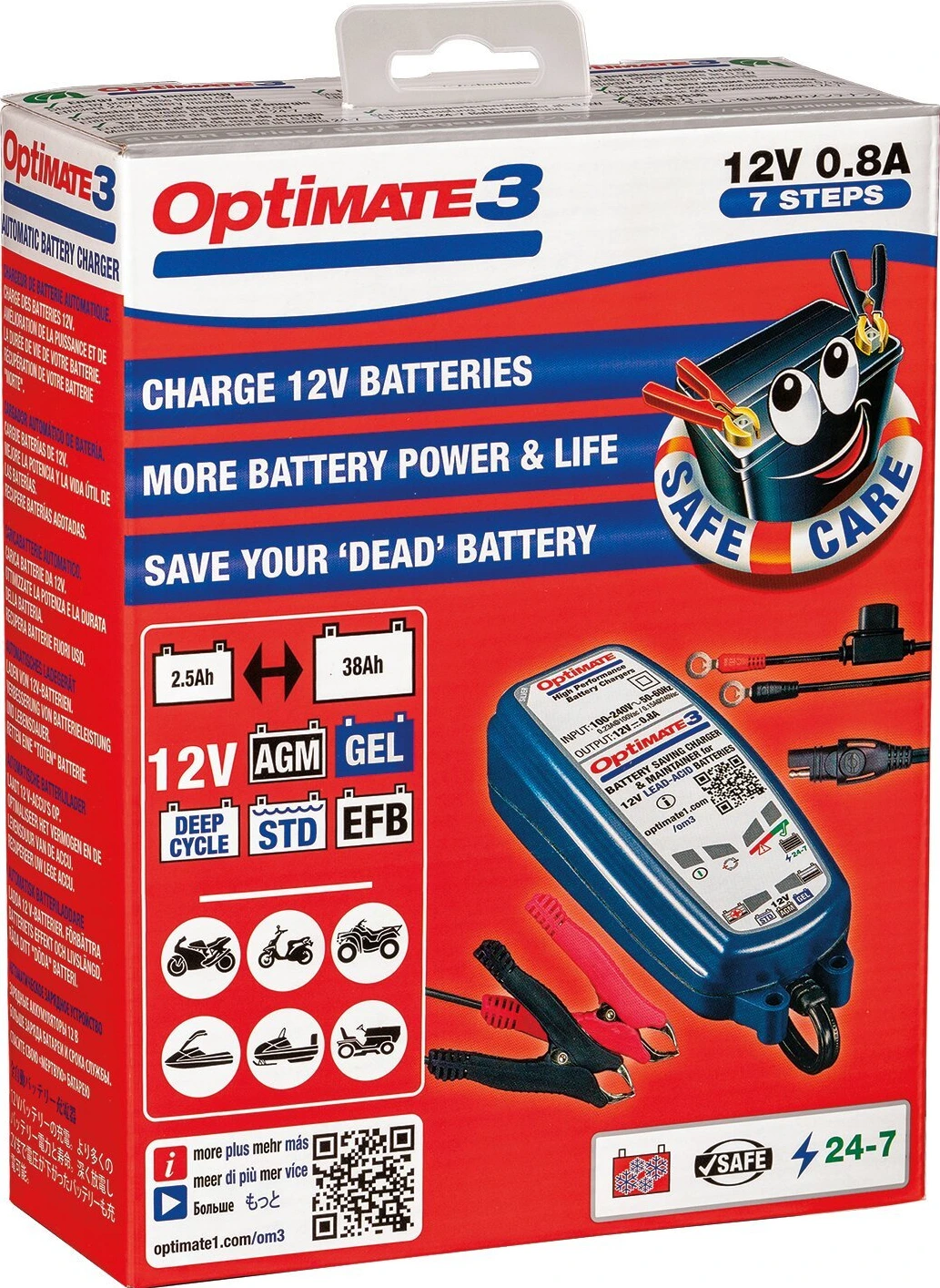 Tecmate OptiMATE 3 12V battery charger