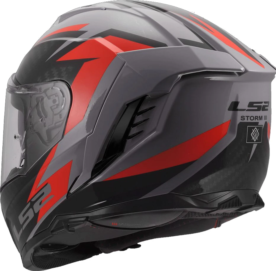 LS2 FF818 STORM III DYNAMO Helmet - Grey Red, 3XL