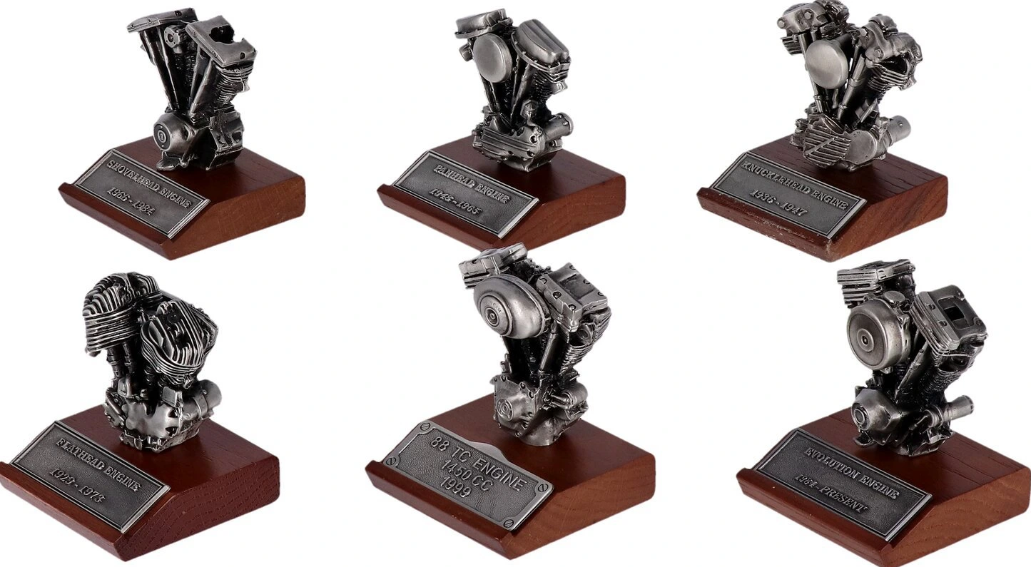 V-Twin Mfg, cast pewter motor model V-Twin engines
