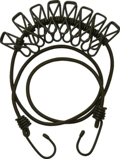 Fosco clothesline with 8 utility hooks