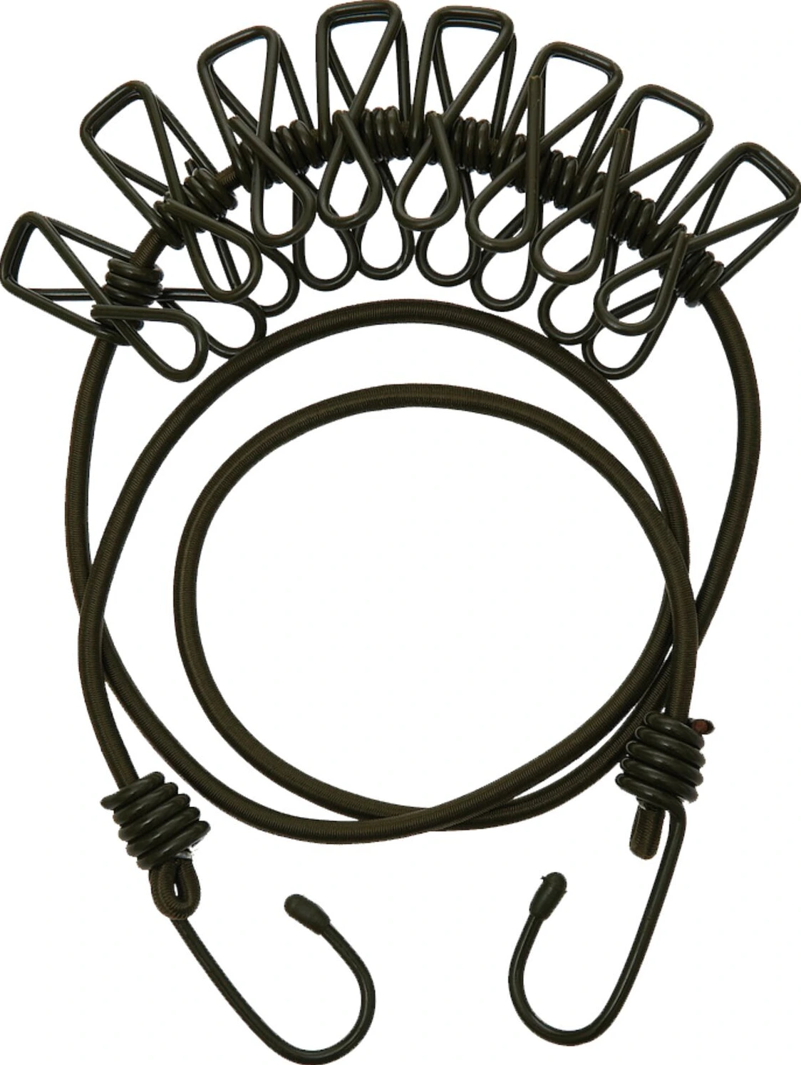 Fosco clothesline with 8 utility hooks