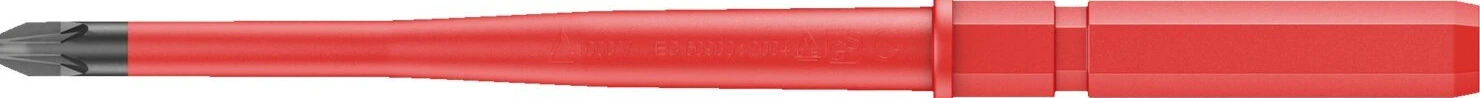 Wera compact inter-changeable screwdriver shaft Pozidriv PZ2, Black, 154 mm