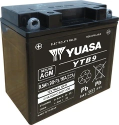 Yuasa aku YTB9(WC) happega täidetud