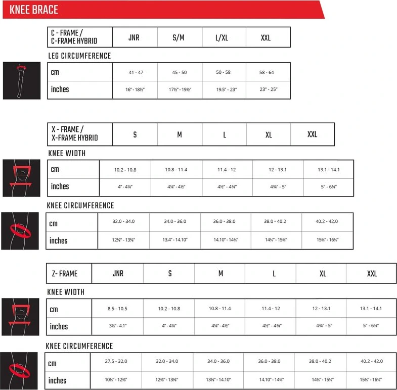 Leatt Knee Brace pair C-Frame Junior