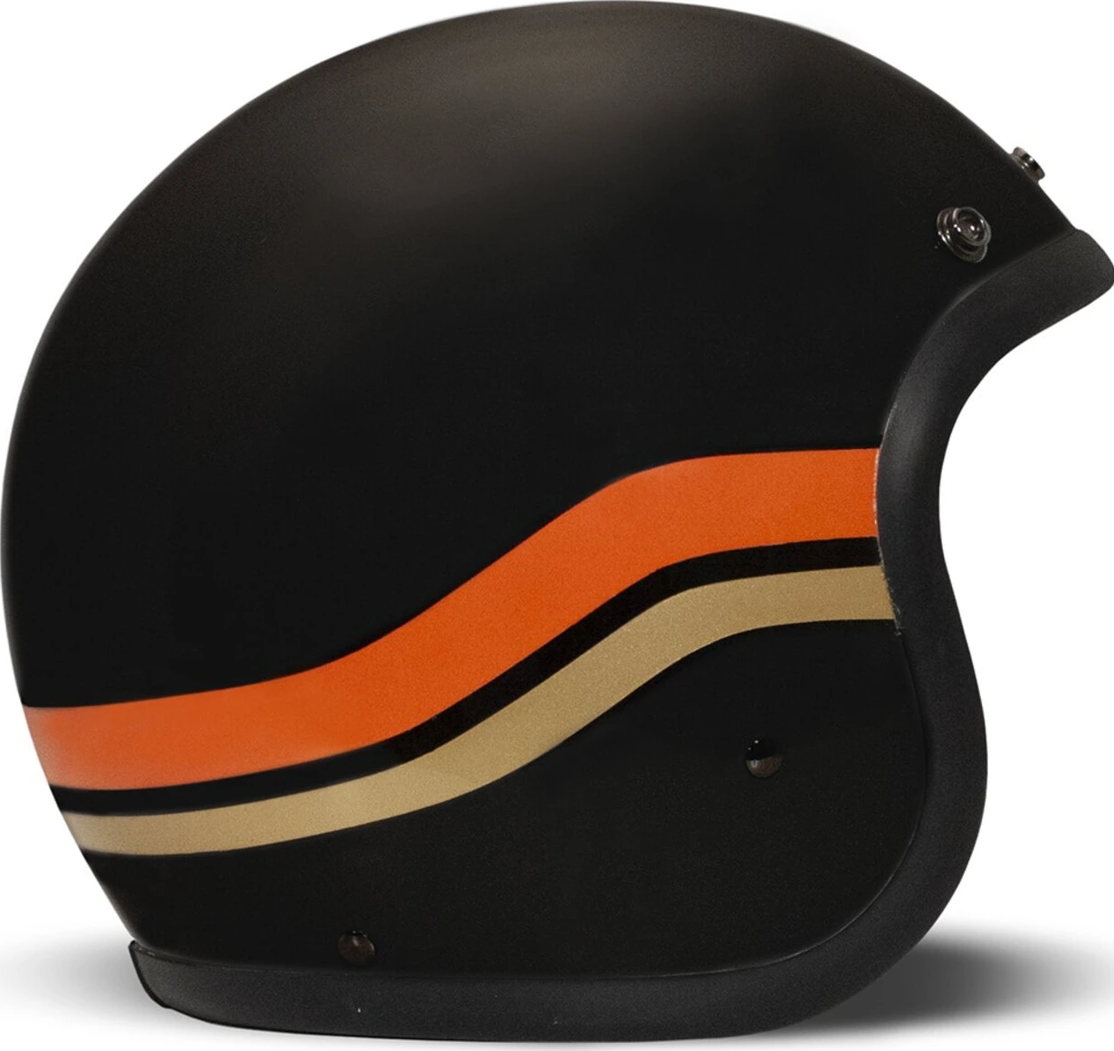 DMD Retro helmet, Black, sunset Black, S, matt